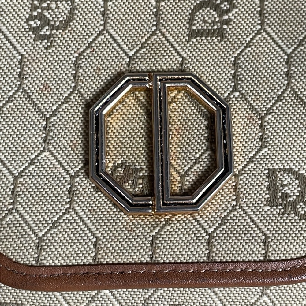 Vintage Christian Dior Honeycomb Flap Shoulder Bag Satchel Beige Designer - Picture 7 of 17